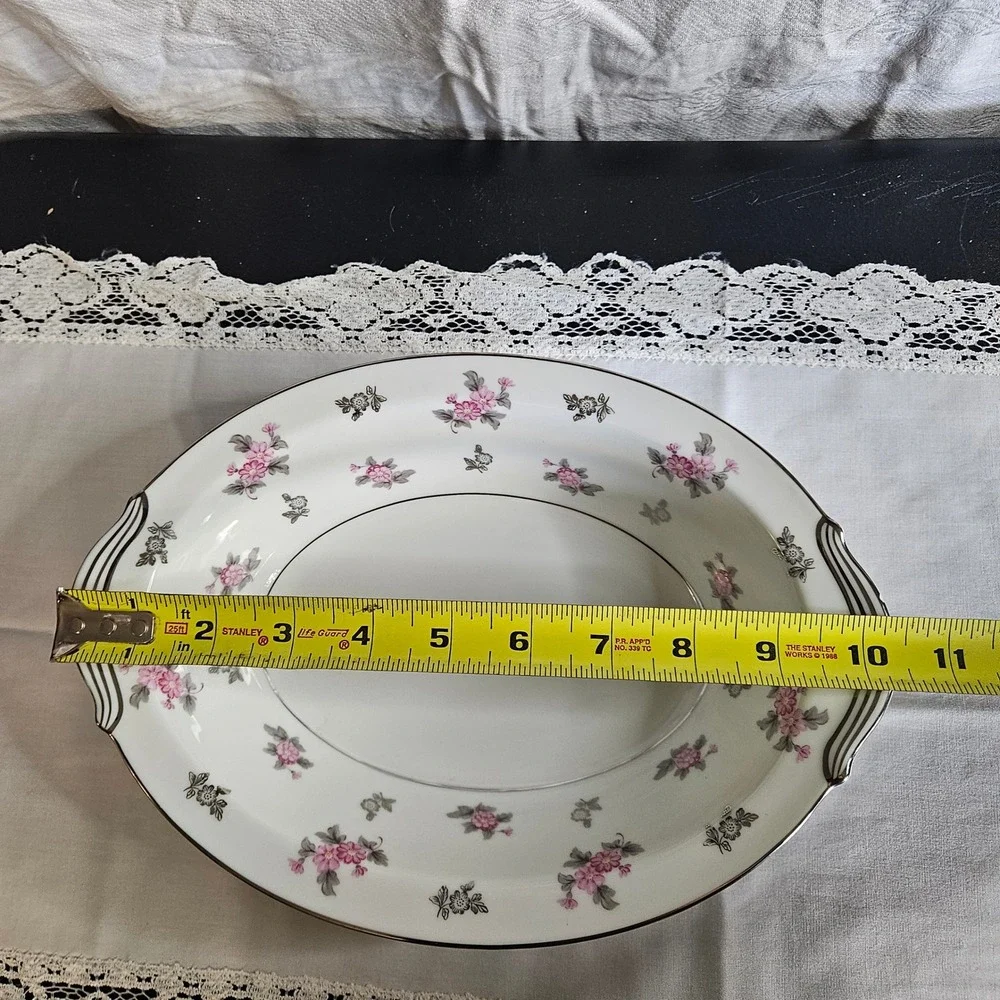 Noritake China Anita Pattern 5309 Oval Serving Bowl 10.5